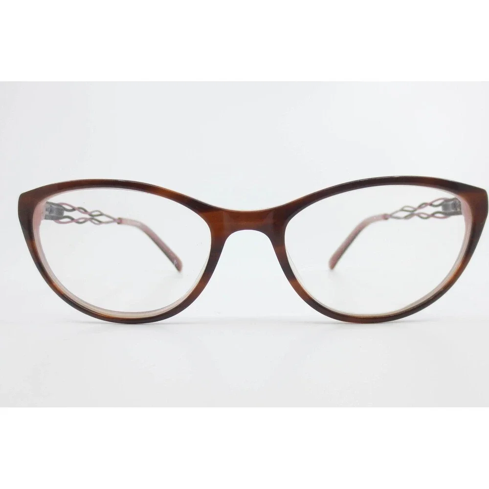 Harley-Davidson HD 513 DPK Dark Pink Brown Cat Eye Eyeglass Frames 51-17-135